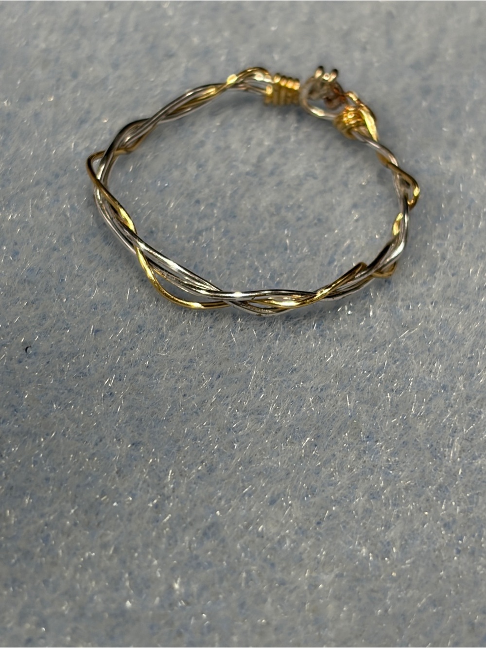 Two-Tone Twisted Wire Ring Gold & Silver